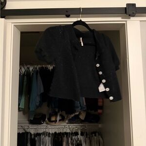 Madewell Black Short-Sleeve Cardigan